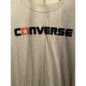 Converse All Star XL Mens Gray Solid Shirt Tshirt
